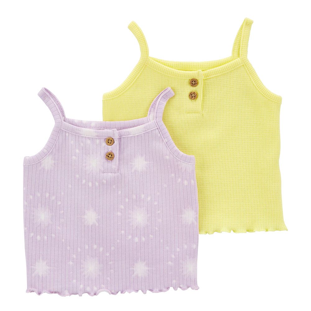 Carters - 2pc-Set - Girls Tank Tops - Purple/Yellow