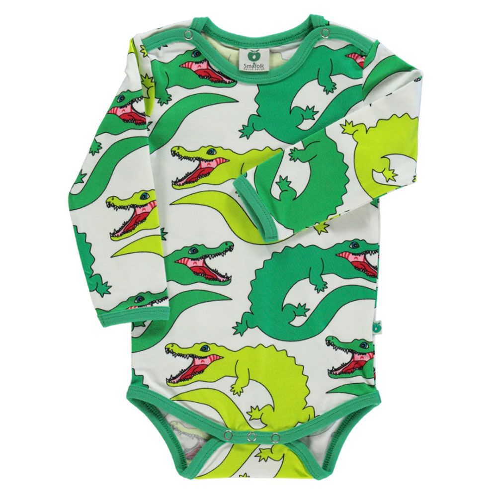 Smafolk - Crocodiles Print Long Sleeve Bodysuit