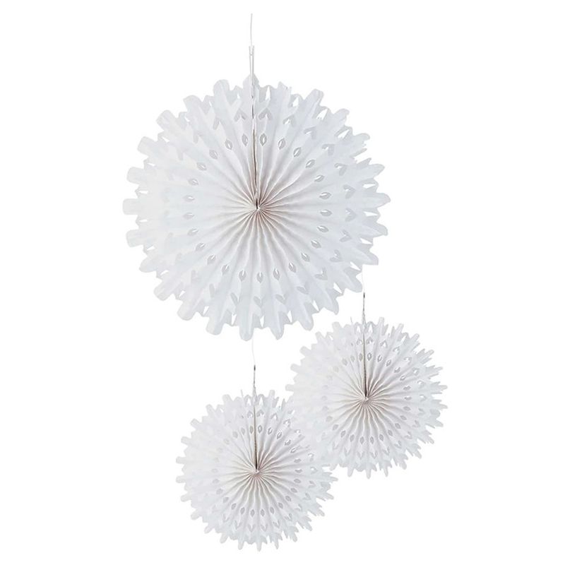 Hootyballoo - Snowflakes Honeycombs Decorations - 3pcs