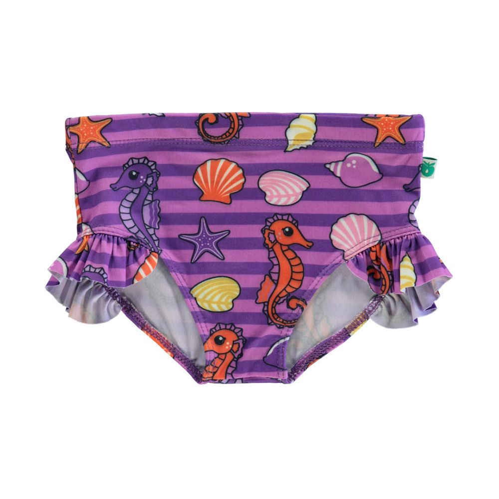 Smafolk - Seahorses Print UV50 Swimming Trunks - Purple