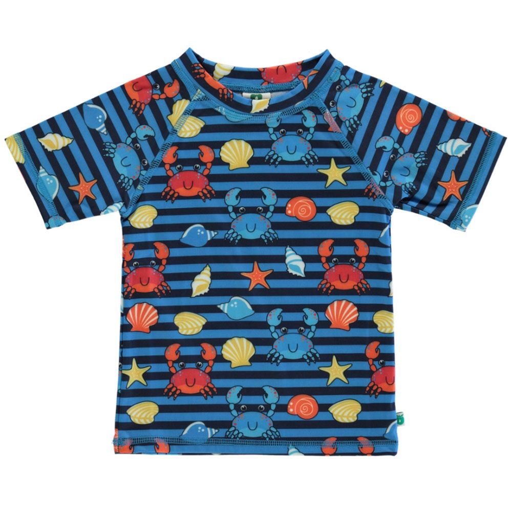 Smafolk - Crabs Print UV50 T-Shirt - Blue