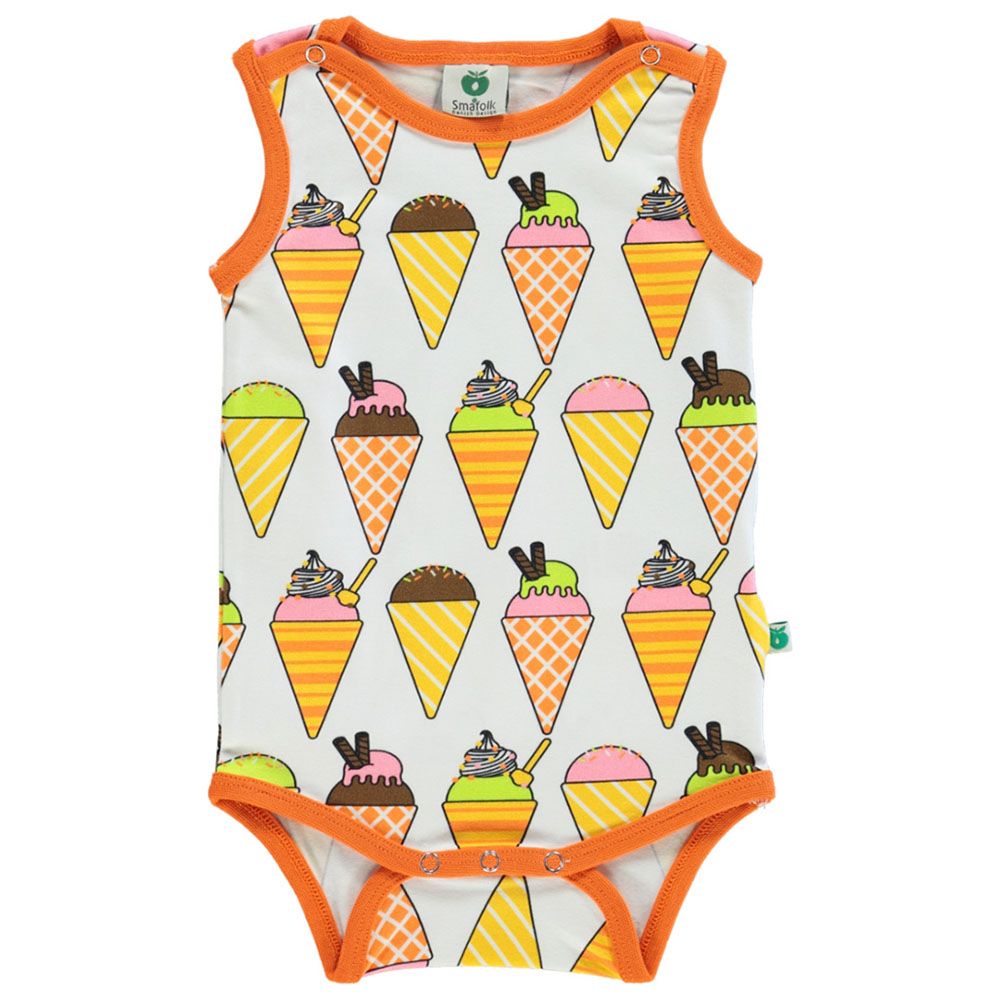 Smafolk - Ice Cream Print Sleeveless Bodysuit