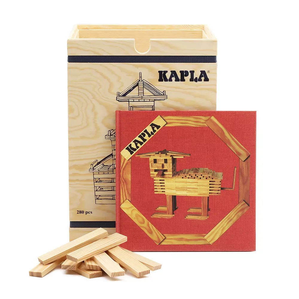 Kapla - Chest Red Book Building Block Set - 280 Pcs