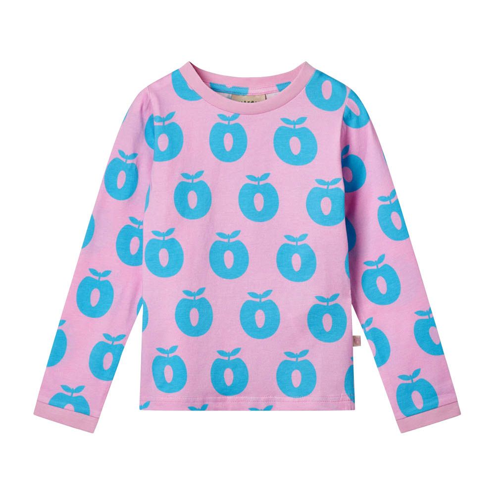 Smafolk - Apples Print Long-Sleeved T-Shirt - Pink