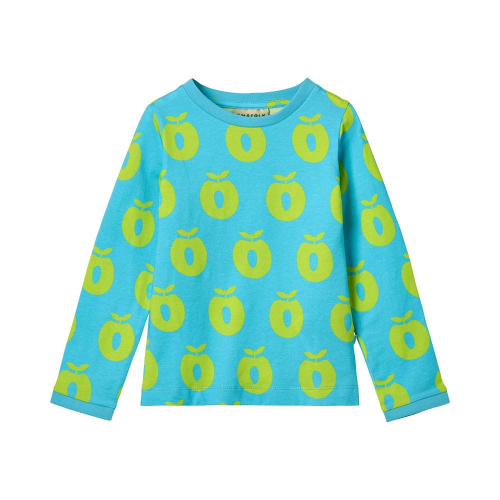 Smafolk - Apple Print Long-Sleeved T-Shirt - Blue