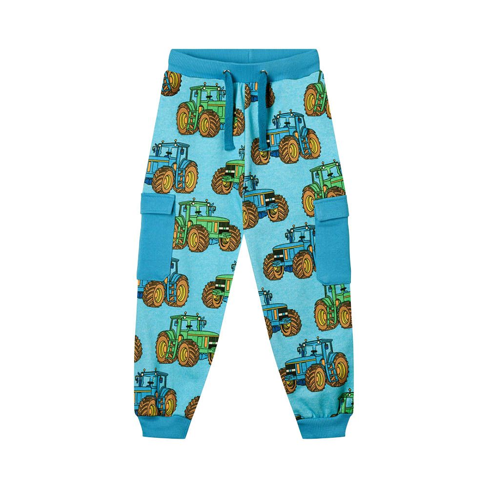 Smafolk - Tractors Print Joggers - Blue