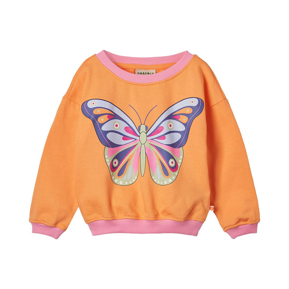 Smafolk - Butterfly Print Sweatshirt - Orange