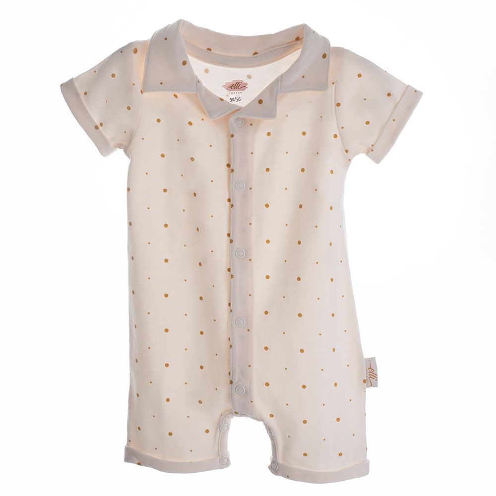 Elli Junior - Bamboo Shirt Suit w/ Golden Dots - Beige