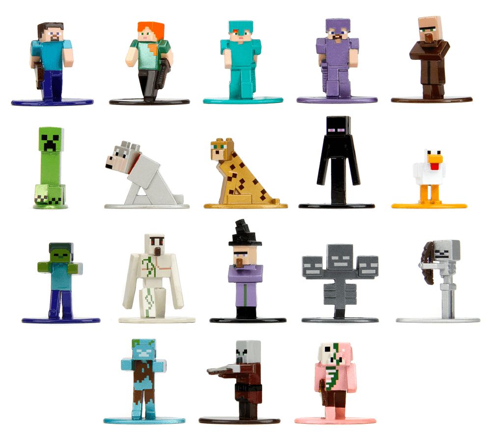 Jada - Wave 12 Minecraft Action Nano Figures - 18 Pcs - 4cm