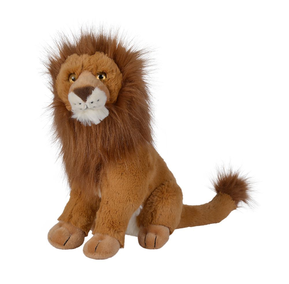 Nicotoy - Sitting Lion Plush Toy - Brown - 27cm