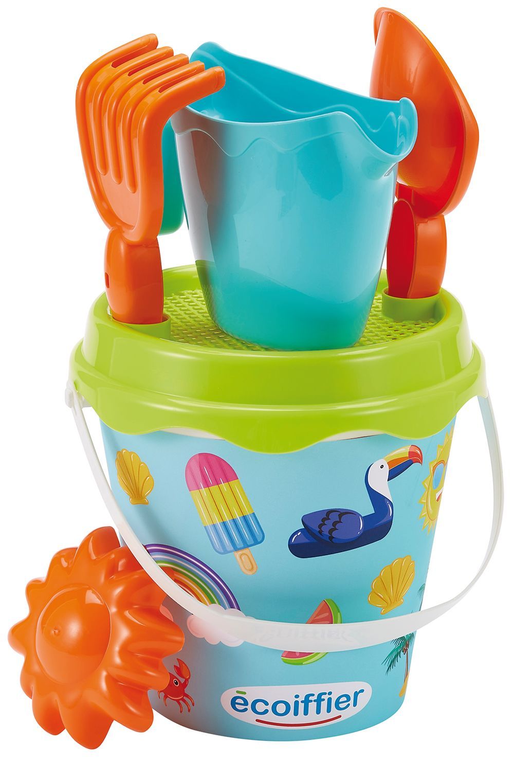 Ecoiffier - Garnished Holidays Beach Toy Bucket Set - 17 cm