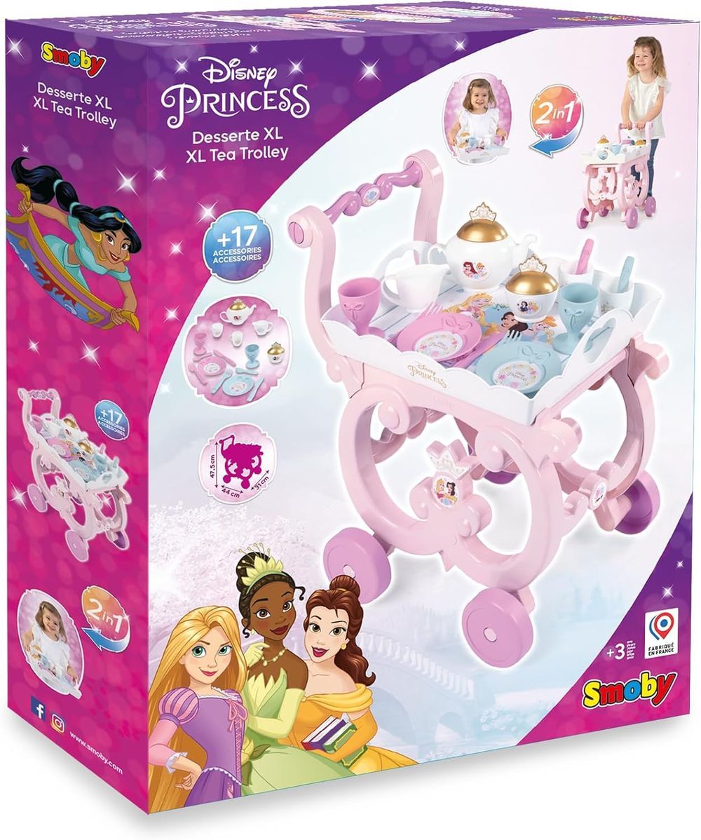 Smoby - Disney Princess Tea Trolley - 17pcs