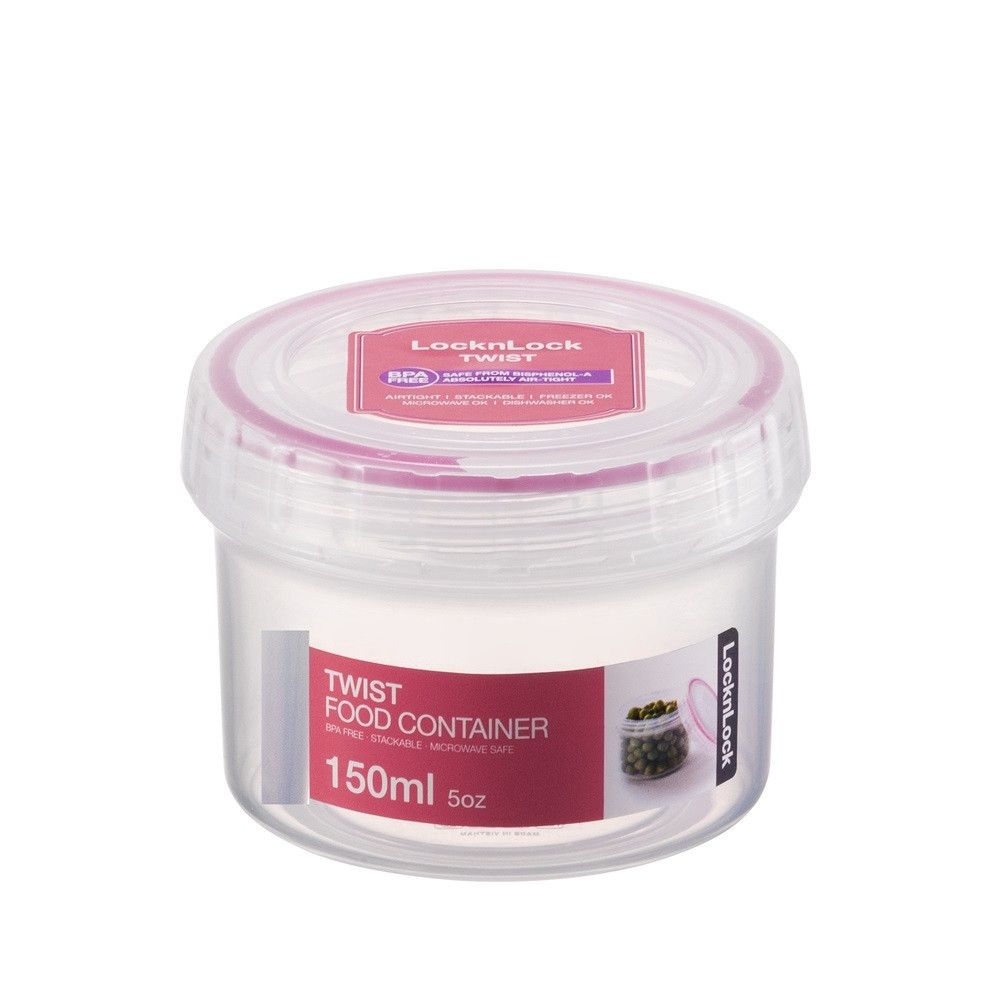 LOCK&LOCK - BPA-Free Airtight Seal Freezer & Dishwasher Safe Twist Food Container 150ml