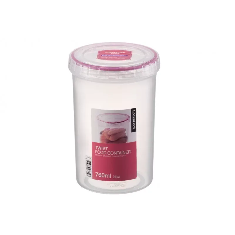 LOCK&LOCK - BPA-Free Airtight Seal Freezer & Dishwasher Safe Twist Food Container 760ml