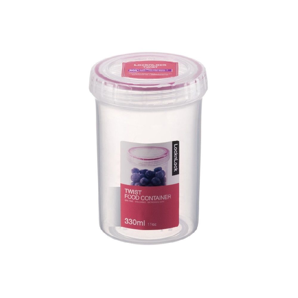 LOCK&LOCK - BPA-Free Airtight Seal Freezer & Dishwasher Safe Twist Food Container 330ml