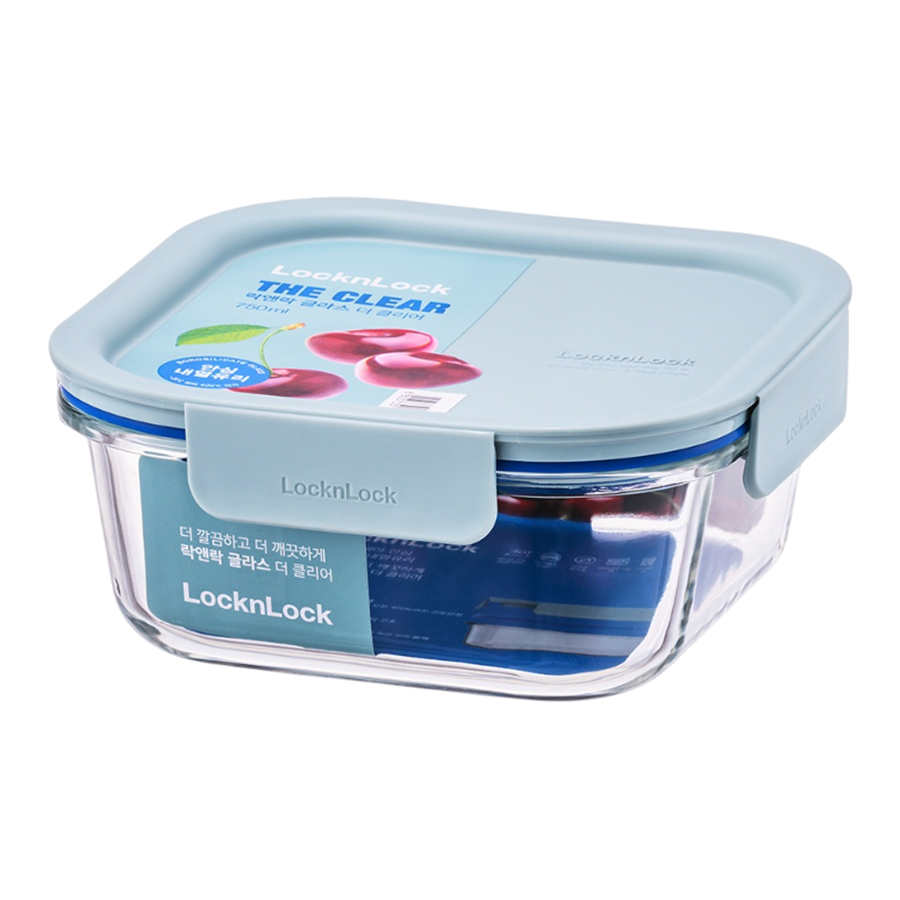 LOCK&LOCK - Airtight Heat-Resistant Glass Container 750ml - Mint