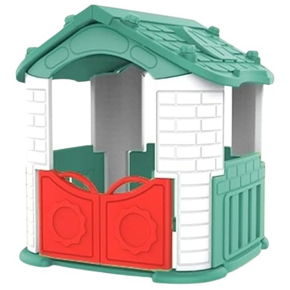 Myts - Cozy Cottage Playhouse With Openable Doors - Green