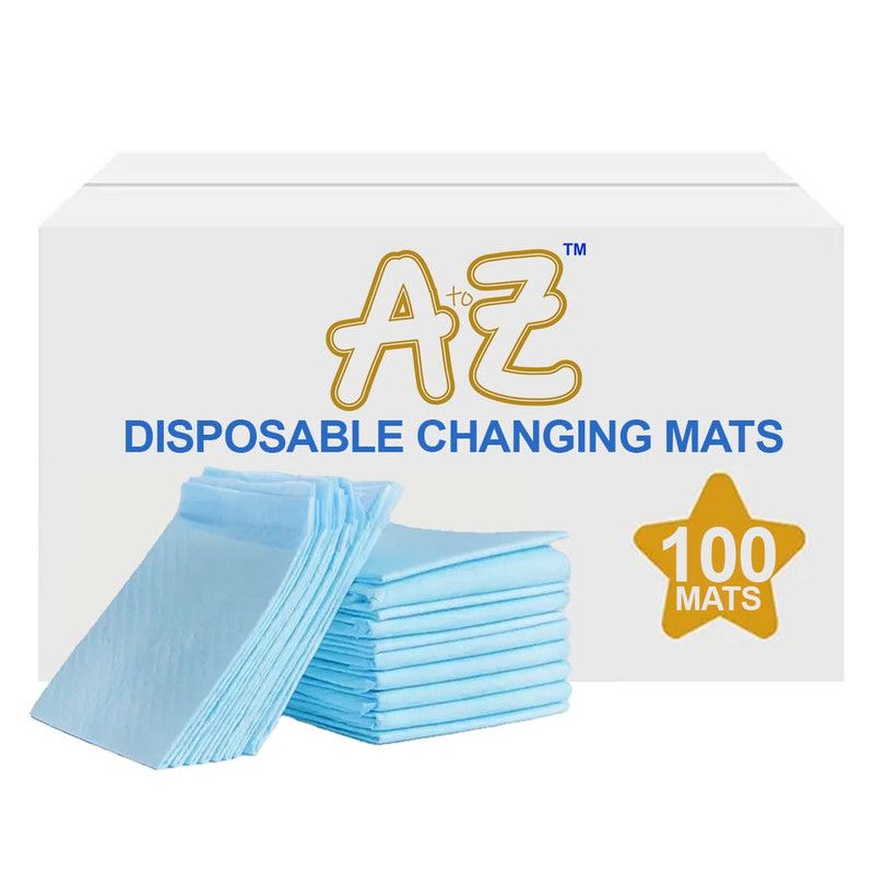 A to Z - Disposable Changing Mat - Pack of 100 - Large - Blue