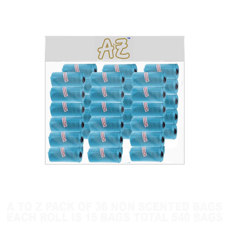 A to Z - Disposable Non-Scented Bag 22 x 32cm - Pack of 40 Count 600 - Blue