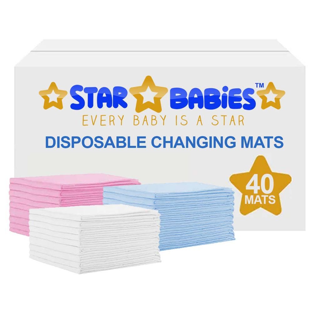 Star Babies - Disposable Changing Mats - 45 x 60 cm - 40pcs - Rainbow