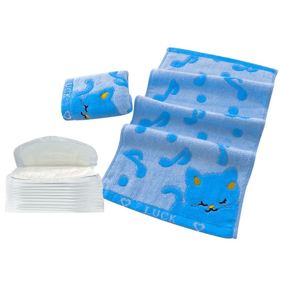 Star Babies - Bamboo Towel w/ Breast Pad 20pcs - Blue