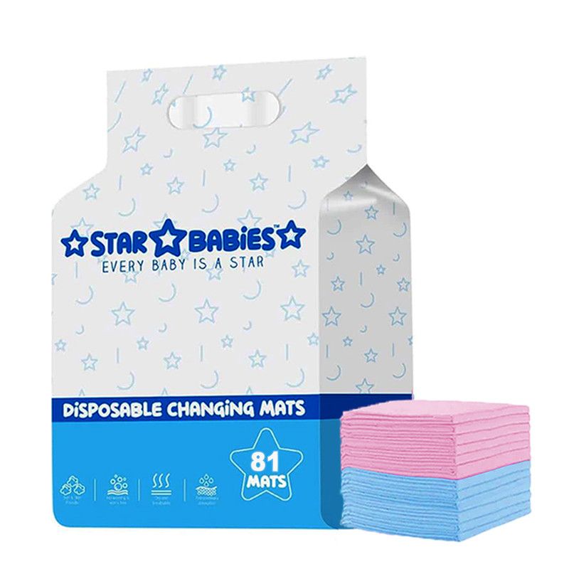 Star Babies - Disposable Changing Mats - Multicolor - 81 Pcs