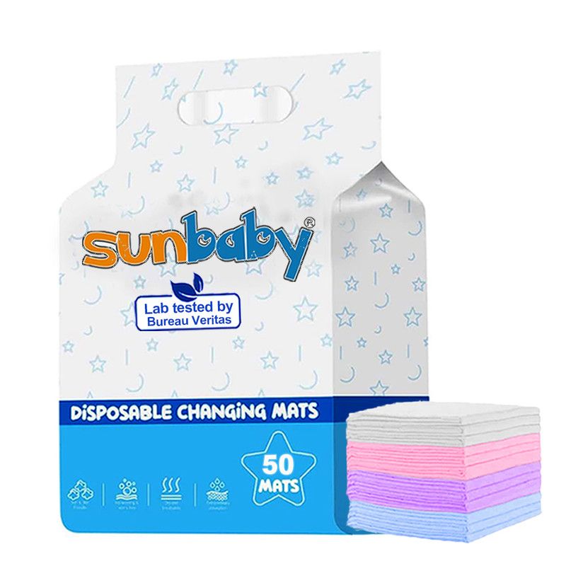 SunBaby - Disposable Changing Mats - Multicolor - 45x60 cm - 50 Pcs