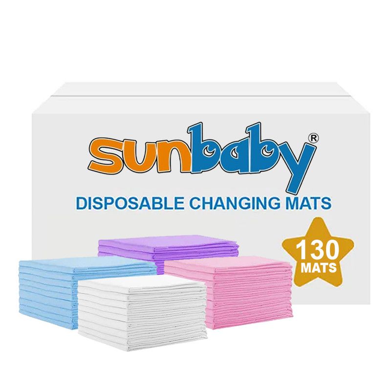 SunBaby - Disposable Changing Mats - Rainbow - 45x60 cm - 130 Pcs