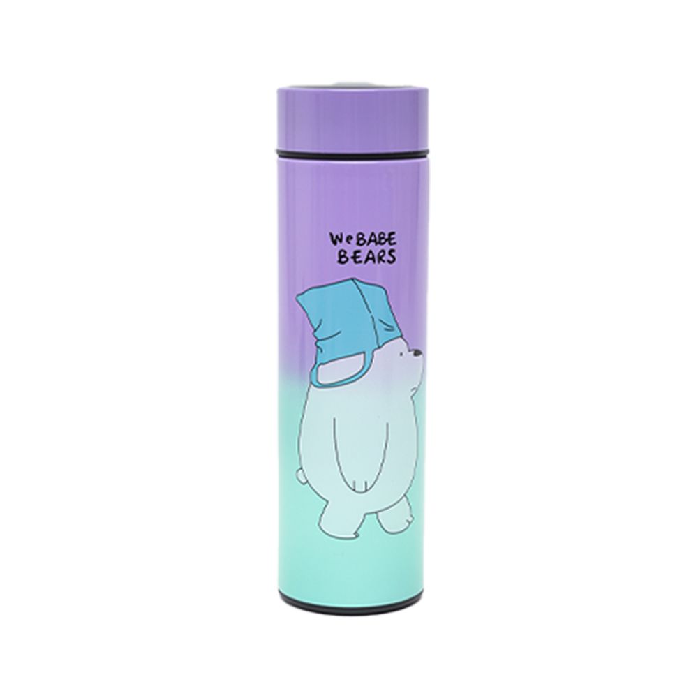 Star Babies - Baby Bear Water Bottle With Led - White Bear - 500ml