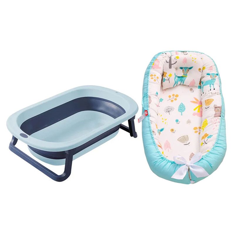 Star Babies - Baby Sleeping Pod With Baby Foldable Bathtub - Blue