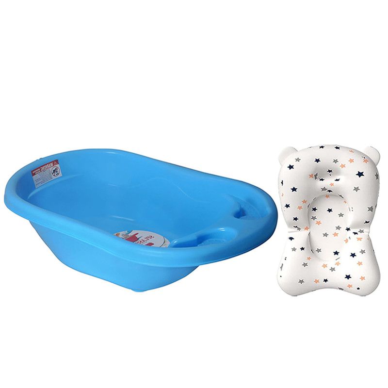 Star Babies - Sunbaby Splash Bathtub With Baby Bath Cushion - Blue