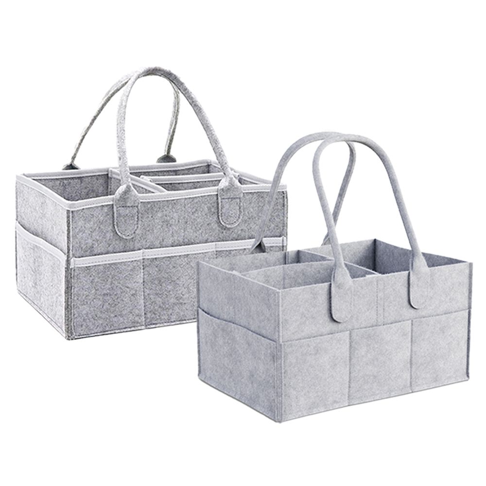 Star Babies - Baby Diaper Caddy Organizer - Pack of 2 - Grey