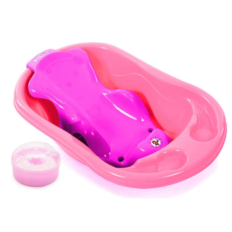 Star Babies - Sunbaby Splash Bathtub, Baby Sling With Powder Puff - Pink