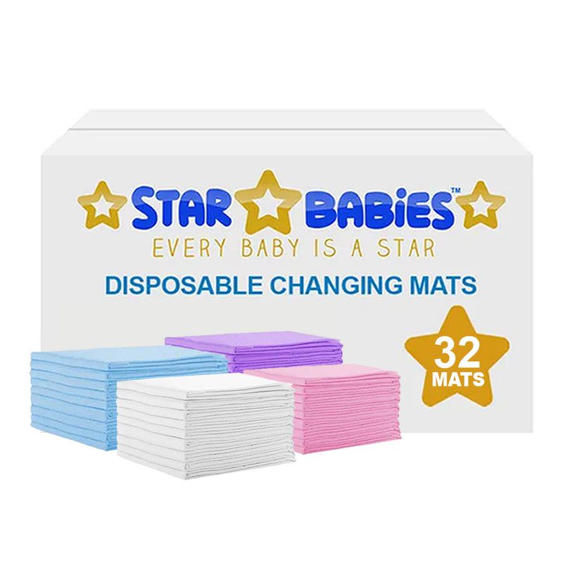 Star Babies - Disposable Changing Mats - Color May Vary - 32 Pcs