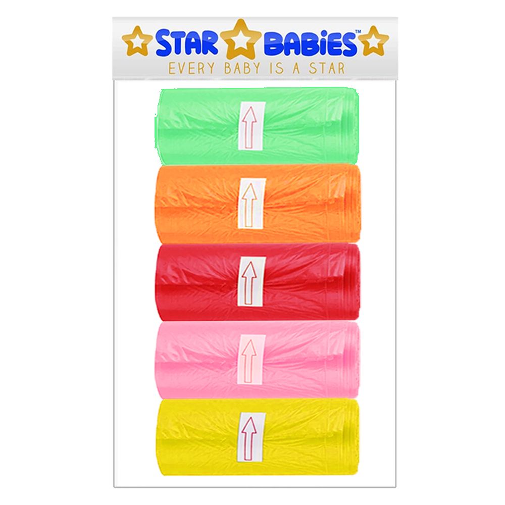 Star Babies - Scented Bags - Multicolor - Pack of 5 - 75 Pcs - Color May Vary