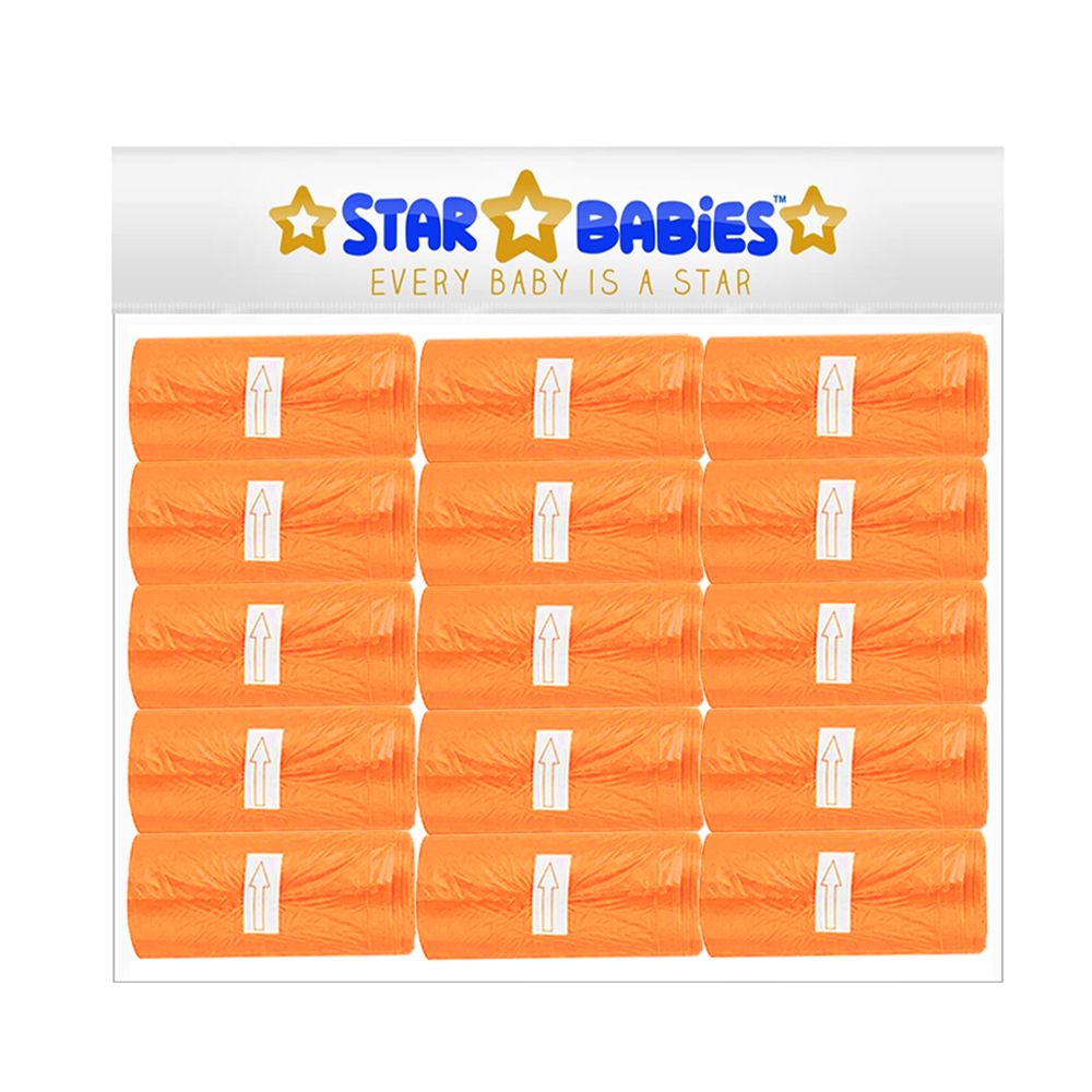 Star Babies - Scented Bags - Orange - Pack of 15 - 225 Pcs