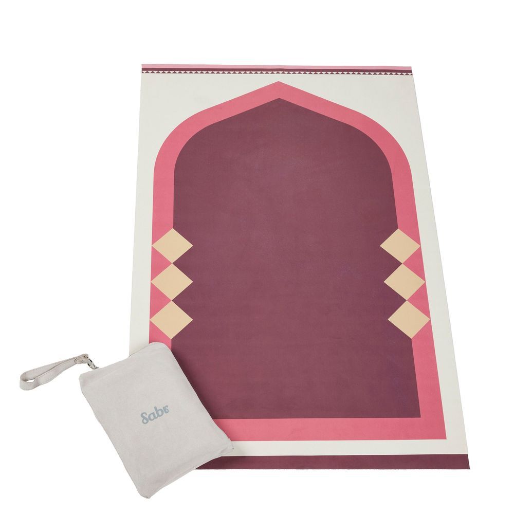 Sabr - Lahore Compact Prayer Mat - Burgundy