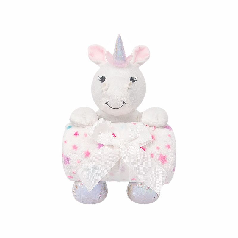 Factory Price - Cuddly Toy & Blanket Gift Set For Newborn - Unicorn