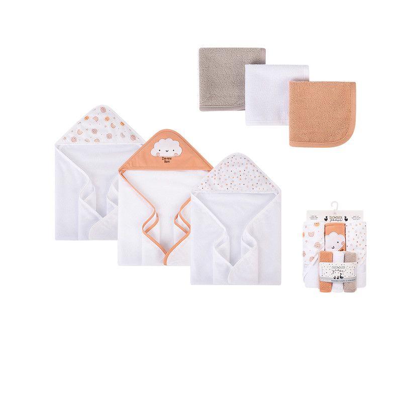 Factory Price - 6 Piece Newborn Bath Towel Gift Set B