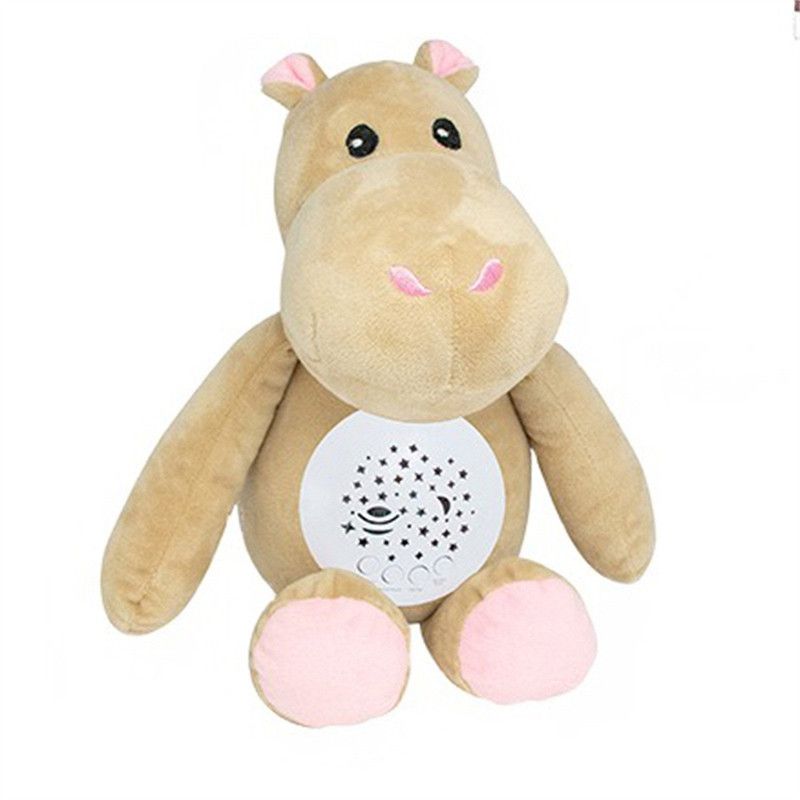 Factory Price - Plush Toy With Soft Light And Soothing Music - Hippo