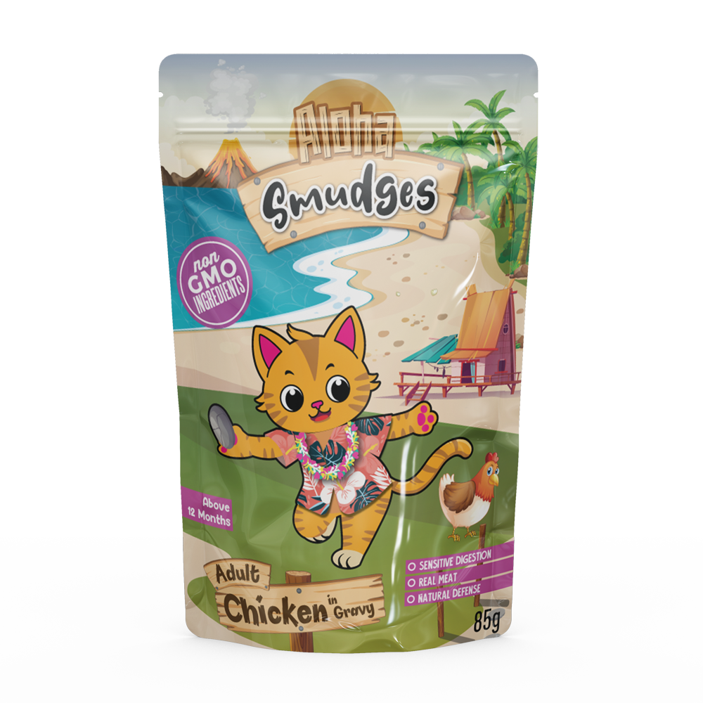 NutraPet - Aloha Smudges Chicken Adult Cat Wet Food In Gravy - 85gm