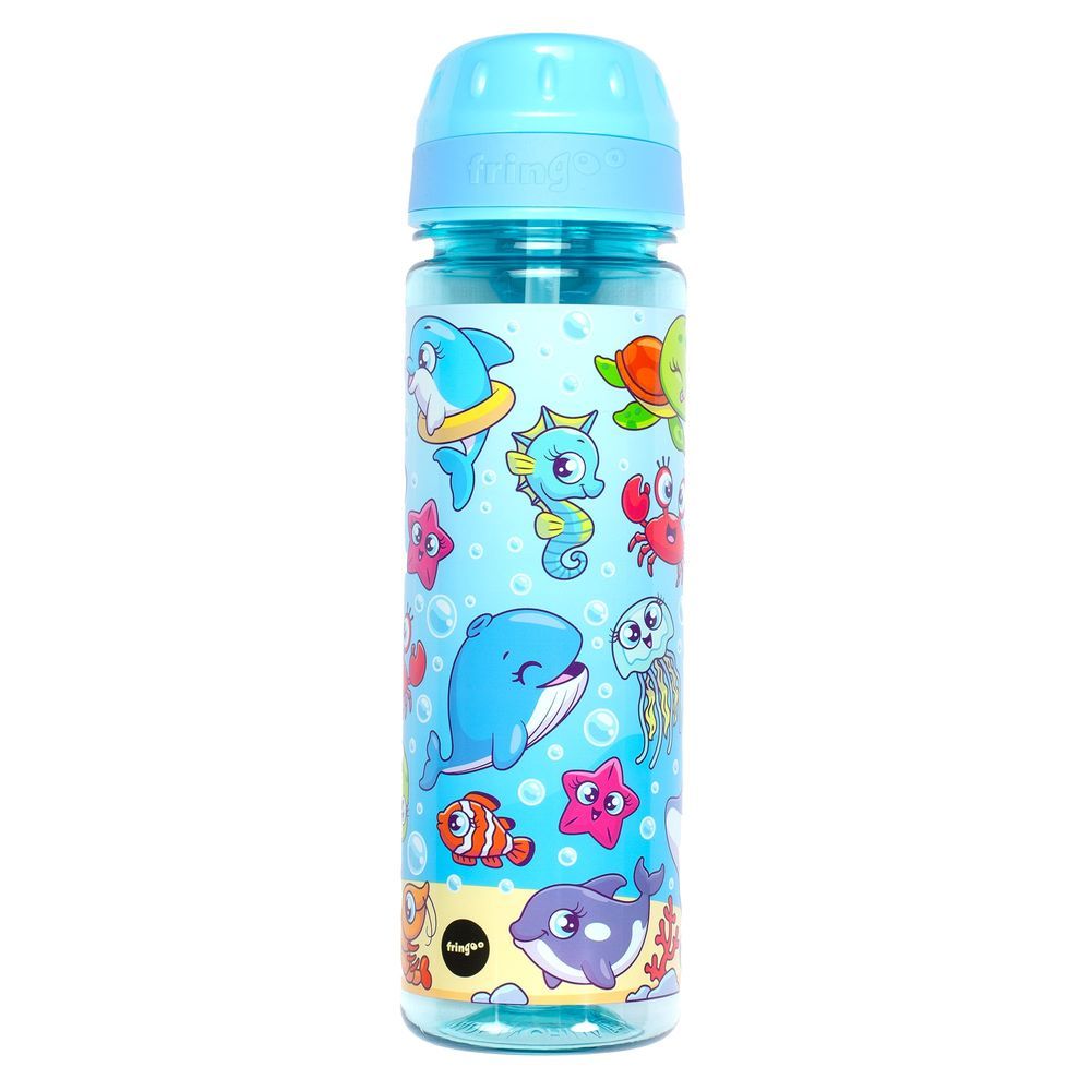 Fringoo - Straw Bottle 650ml - Sea World