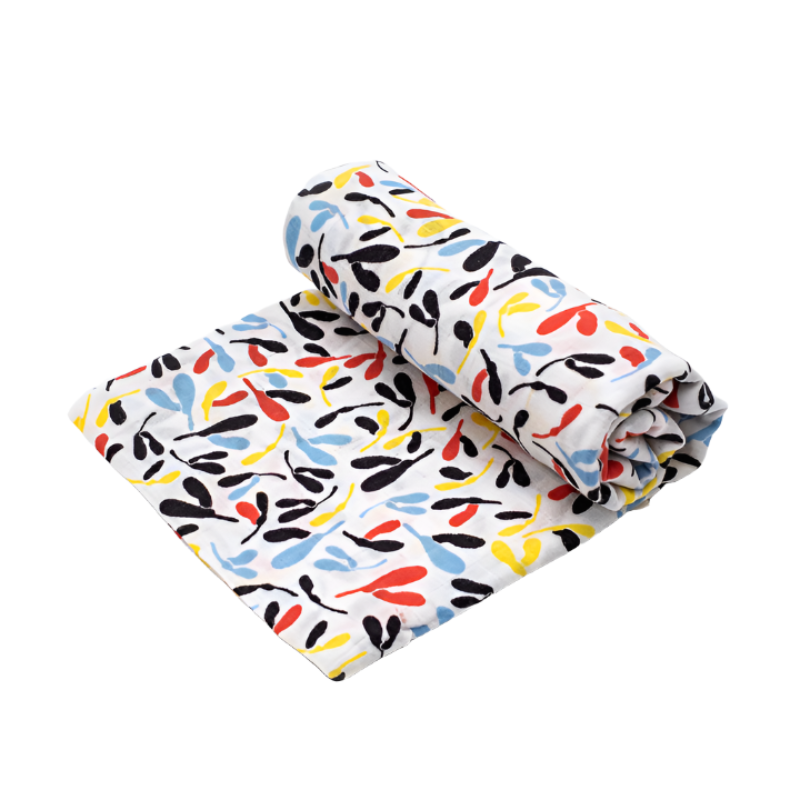 Etta Loves - Sensory Muslin Burp Cloth - Sycamore Print - XL