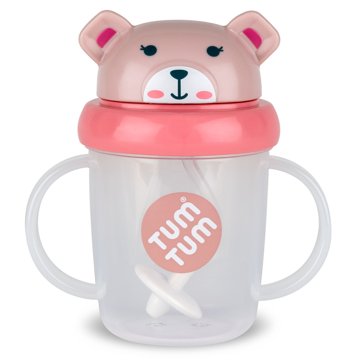 Tum Tum - Series 3 Tippy Up Weighted Straw Cup - Pink - 200 ml