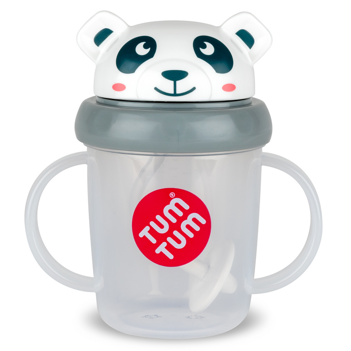 Tum Tum - Series 3 Tippy Up Weighted Straw Cup - Panda - 200 ml