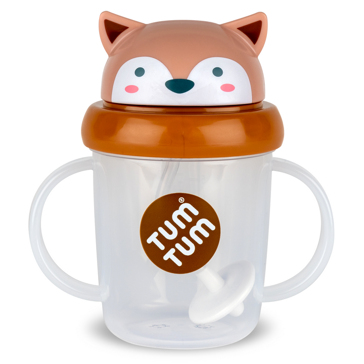 Tum Tum - Series 3 Tippy Up Weighted Straw Cup - Fox - 200 ml