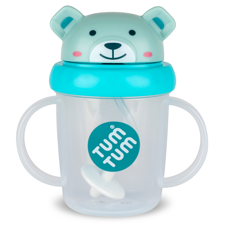 Tum Tum - Series 3 Tippy Up Cup With Straw - Teal - 200 ml