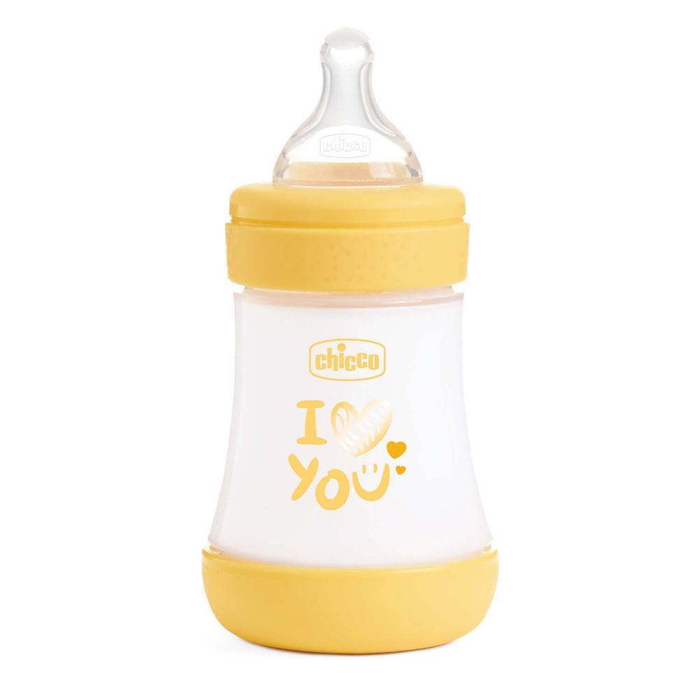 Chicco - Perfect 5 Anti Colic Feeding Bottle - 150ml - Yellow