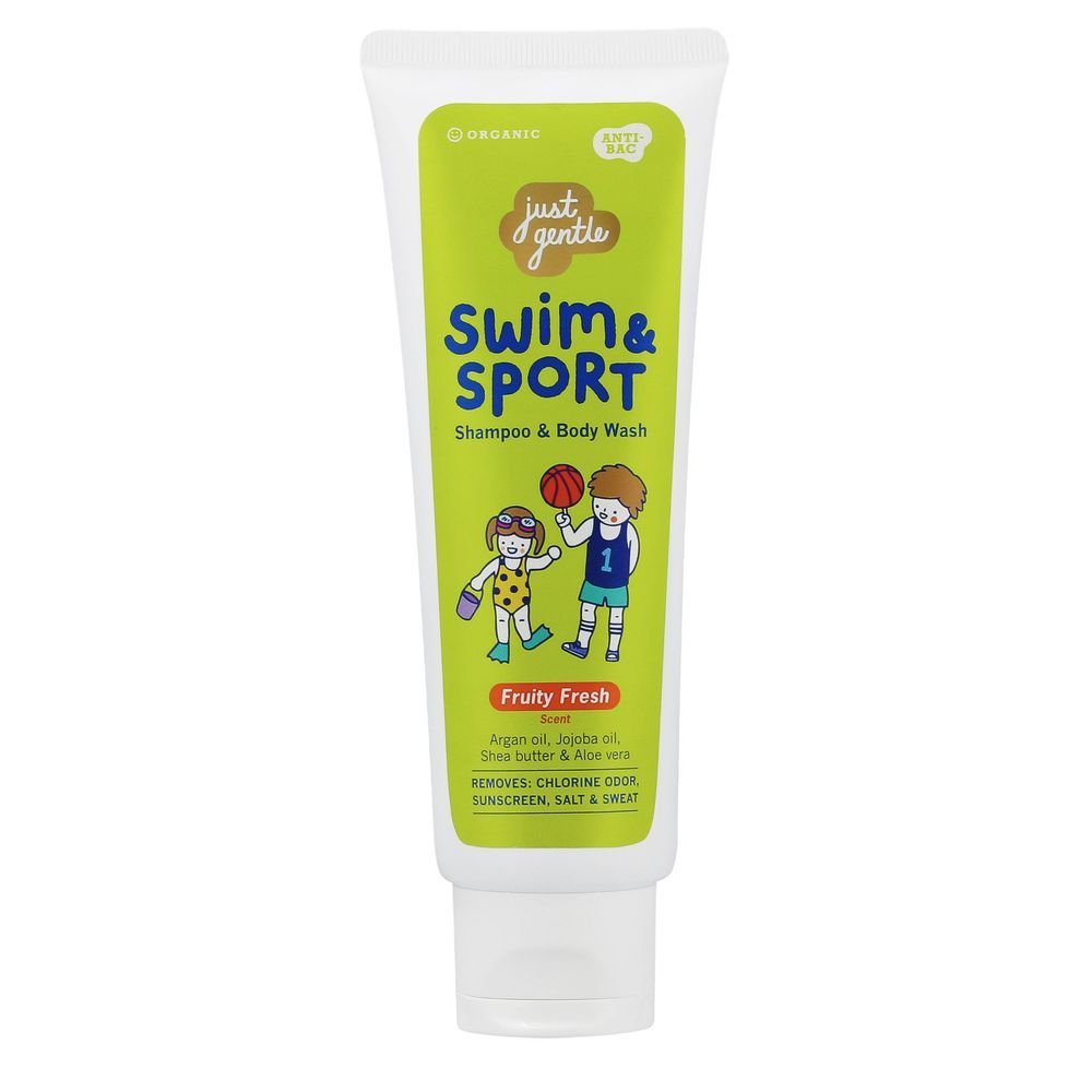 Just Gentle - Swim And Sport Shampoo And Body Wash - Fruity Fresh - 180ml