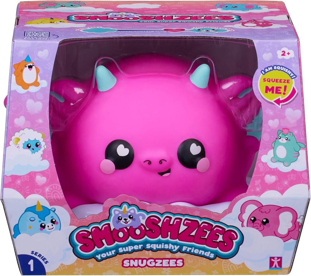 SMOOSHZEES - Snugzees Dinky Dragon Cuddly And Squishy Toy - Pink